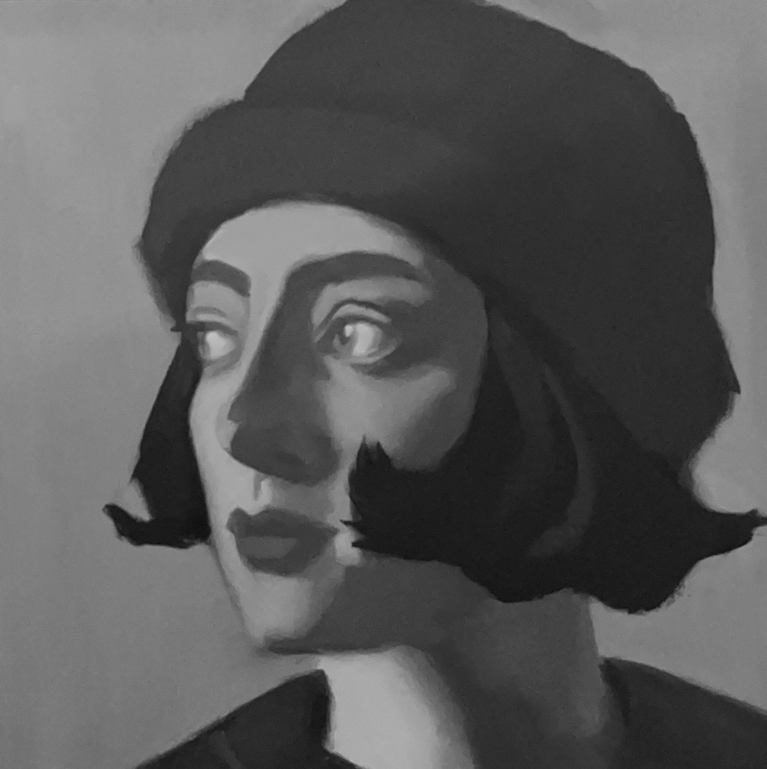 Woman Wearing Hat painting